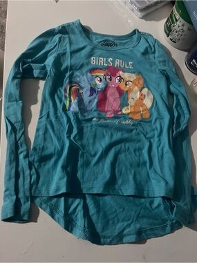 My Little Pony Teal Long-Sleeve Tee with 'Girls Rule' Graphic